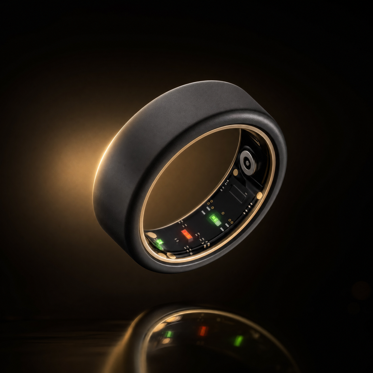 Vytal matte-black smart ring product render